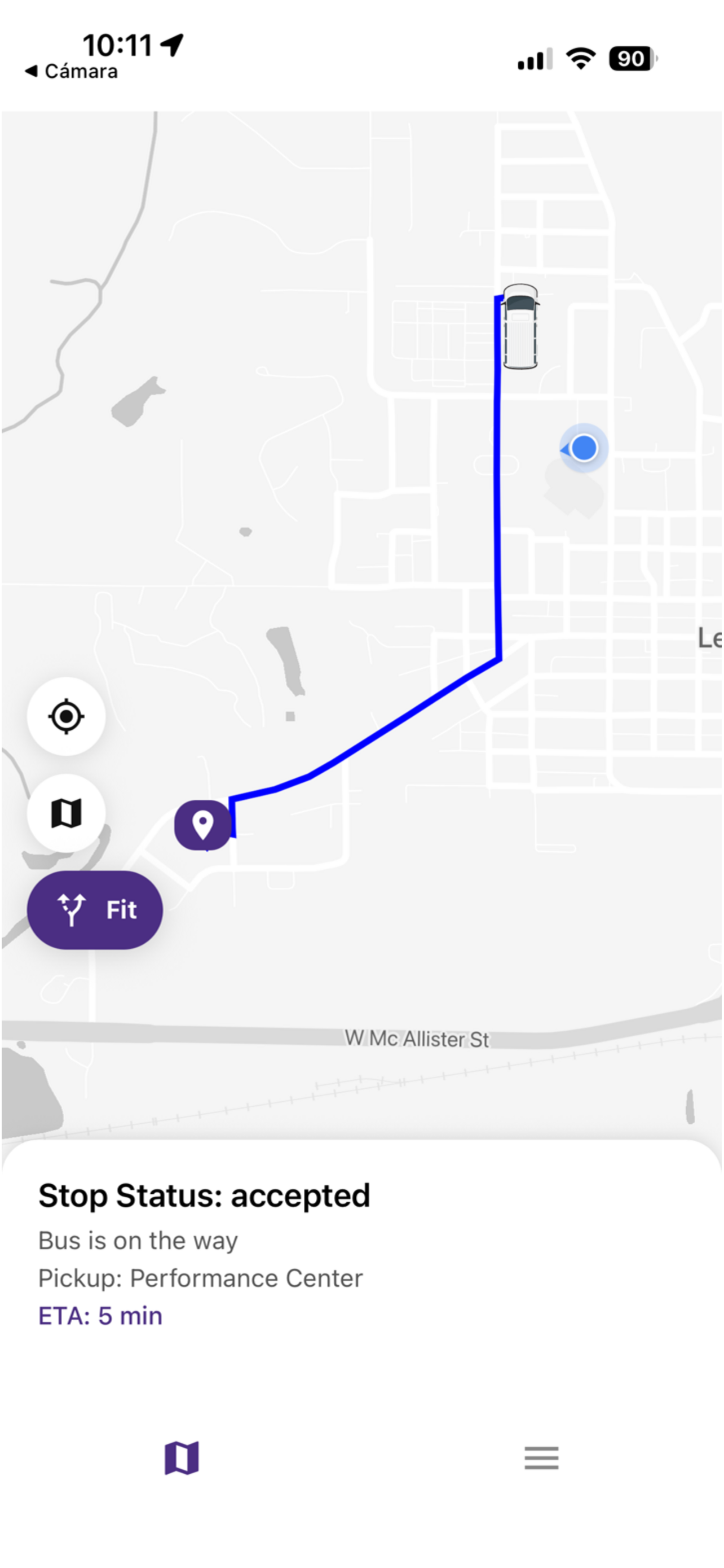 McKendree stop ETA